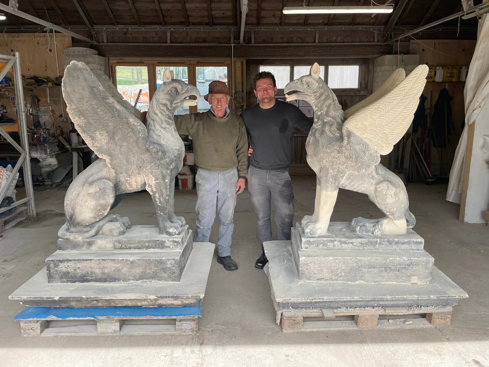 Hamish and Adam Innes from James Innes and Son who restored the Griffins