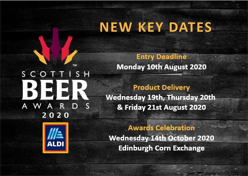 The Scottish Beer Awards Rescheduled for 14th October