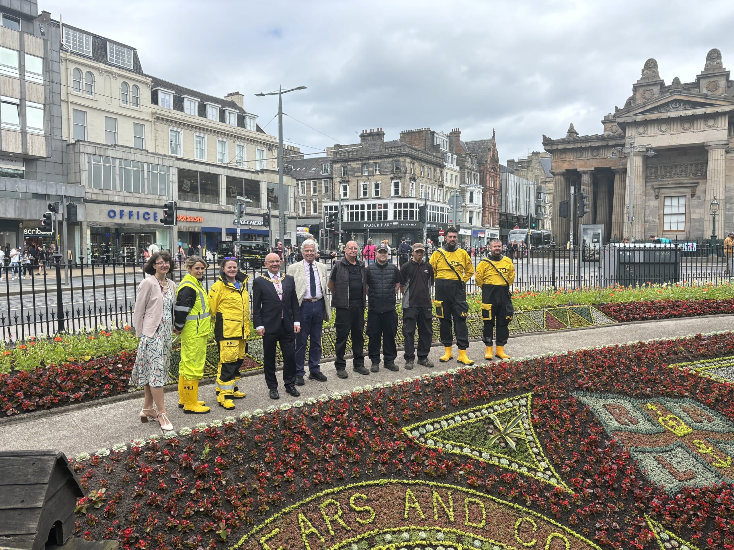 Lord Provost Inaugurates RNLI-Themed Floral Clock in Edinburgh