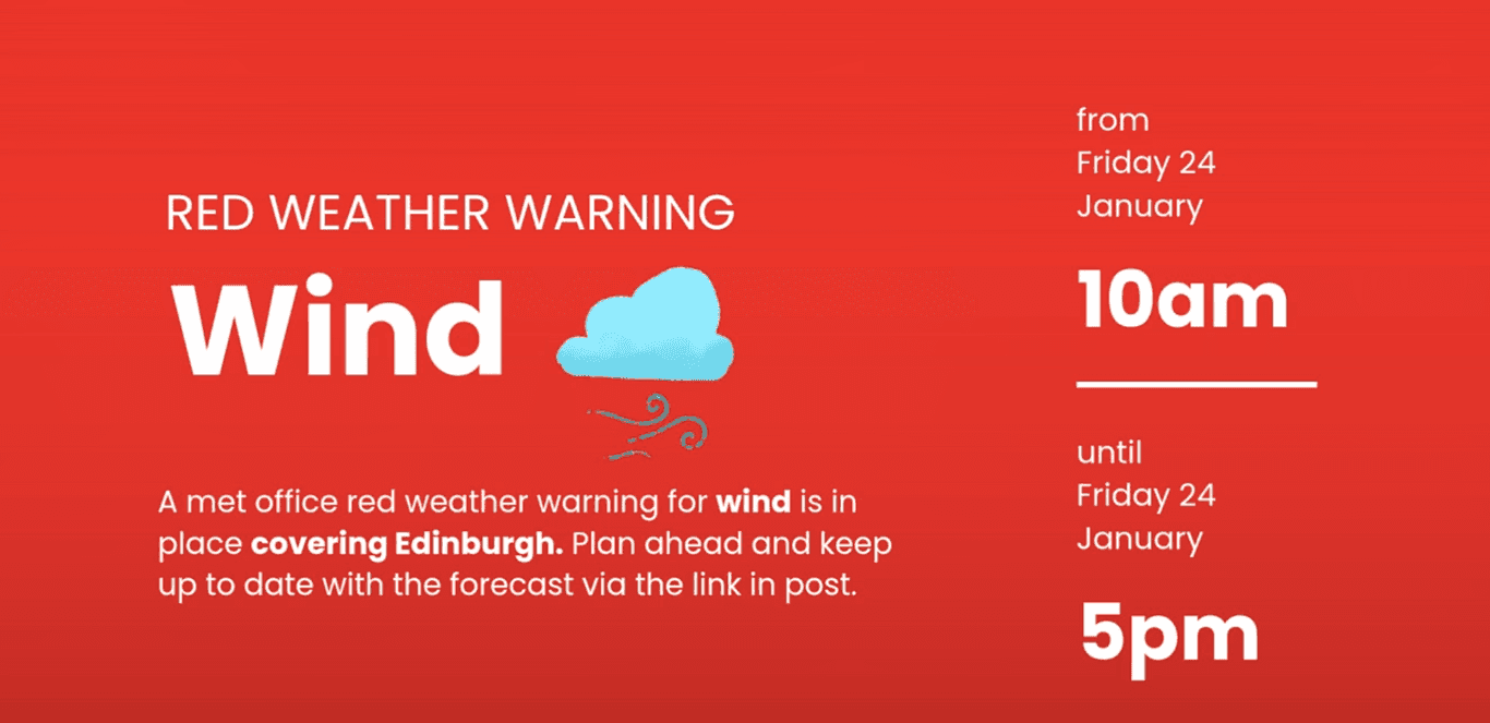 Storm Eowyn: Edinburgh Council Suspends Non-Essential Services Amid Red Weather Warning