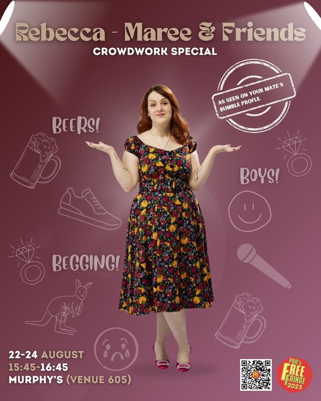 Free Drinks and Fringe Chaos: Rebecca-Maree’s Comedy Takeover