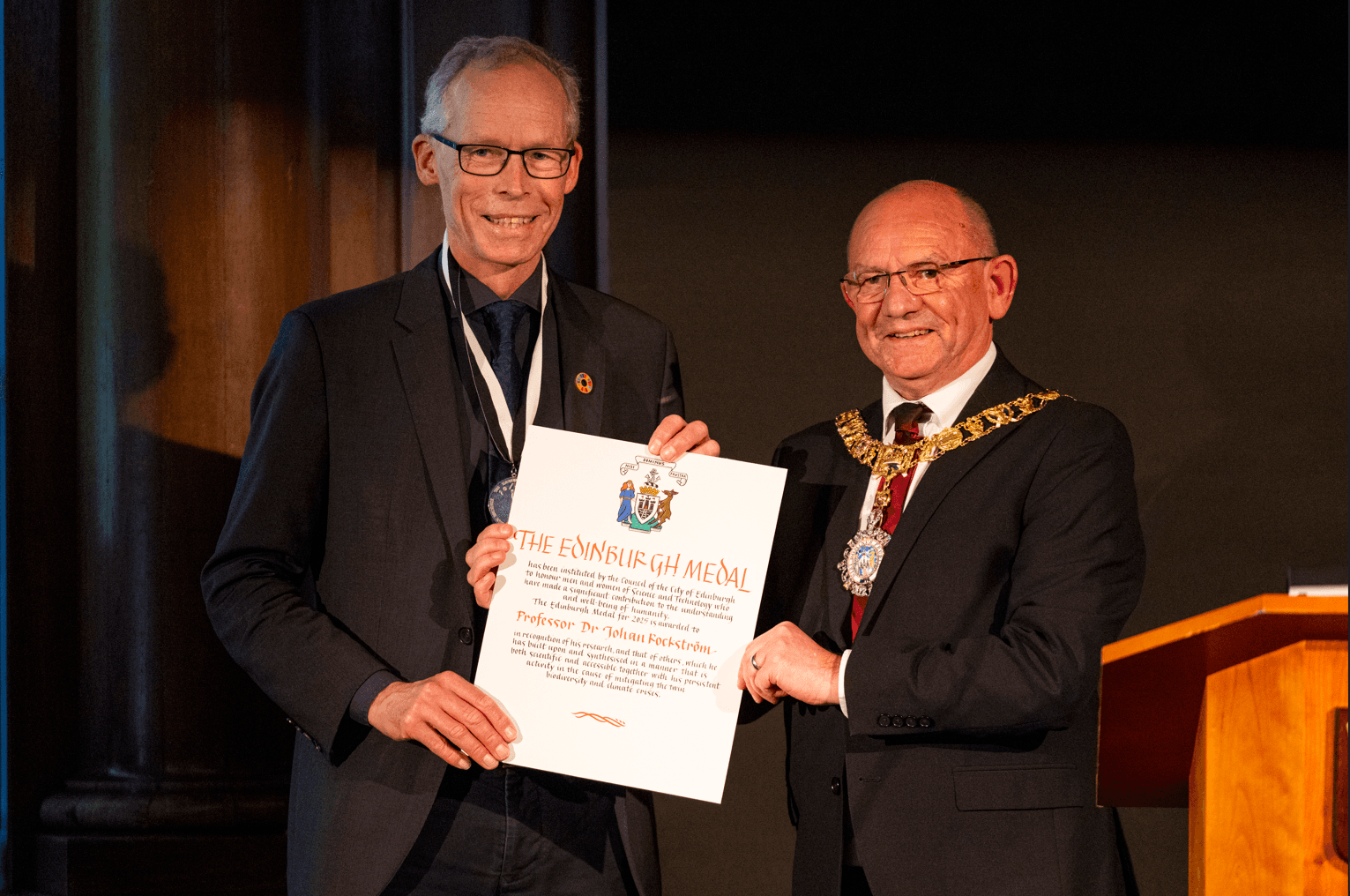 Prof Johan Rockström Awarded Edinburgh Medal for Groundbreaking Sustainability Work