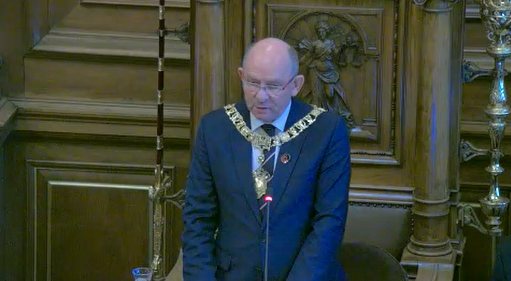 Edinburgh's Lord Provost Leads Minute of Silence for Middle East Victims